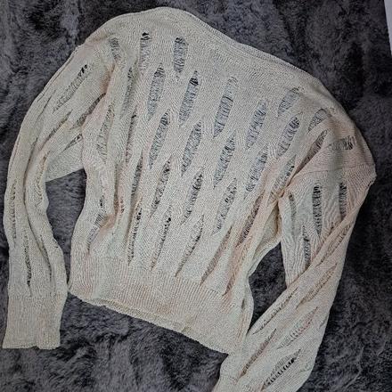 Krémový svetrík s, f&f,s