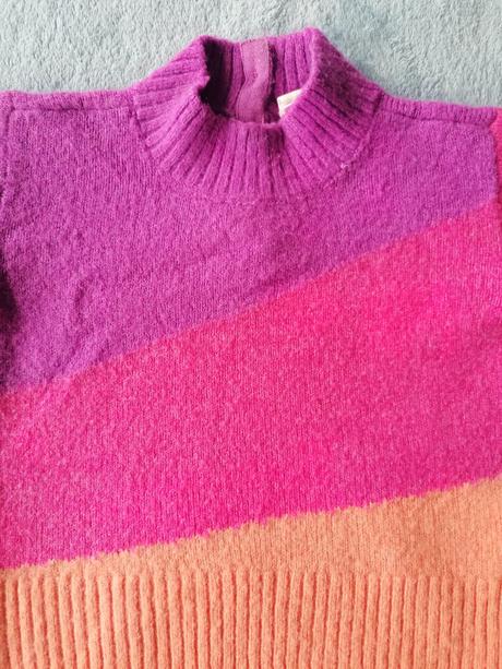 Ružovo fialový svetrík, h&m,74