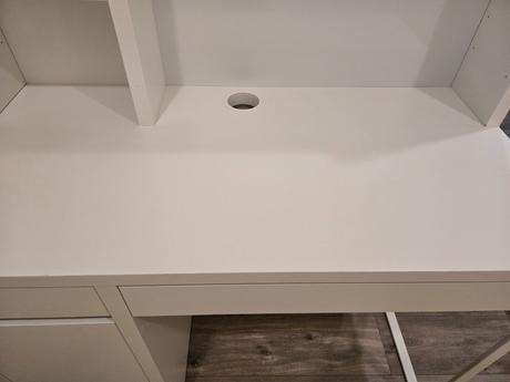 Písací stôl micke s nadstavcom ikea,