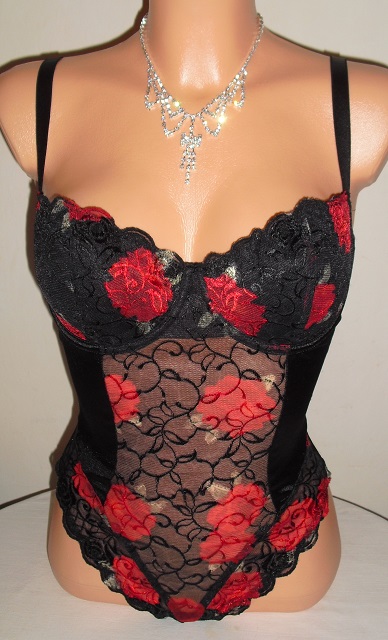 Kvietkovane tangacikove sexy body, xs