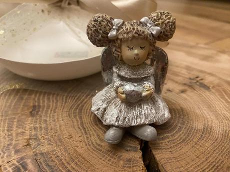 Anjelka na položenie - dievčatko so srdiečkom, 