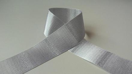 Stuha ozdobná 40 mm strieborná, 