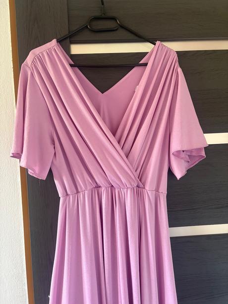 Ružovofialové trblietavé šaty, xl