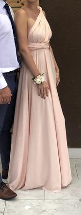 Večerné šaty na viazanie, s