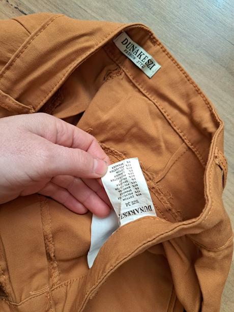 Horčicove 3/4 nohavice, xl