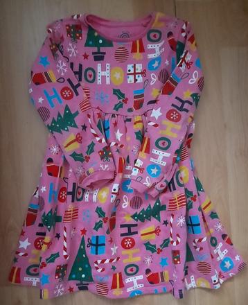 Vianočné šatičky ružové 2x - 116, 128, 128