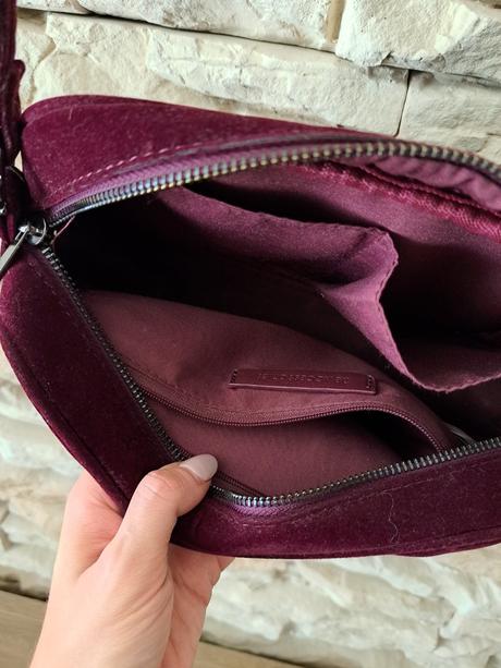 Semišová bordová kabelka reserved, reserved