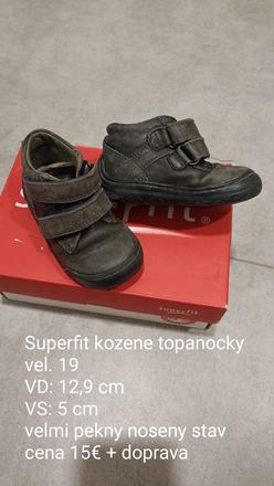 Kožené barefoot topánočky superfit, veľ.19, superfit,19
