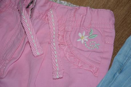 Ružové letné nohavice - modré grátis, f&f,116