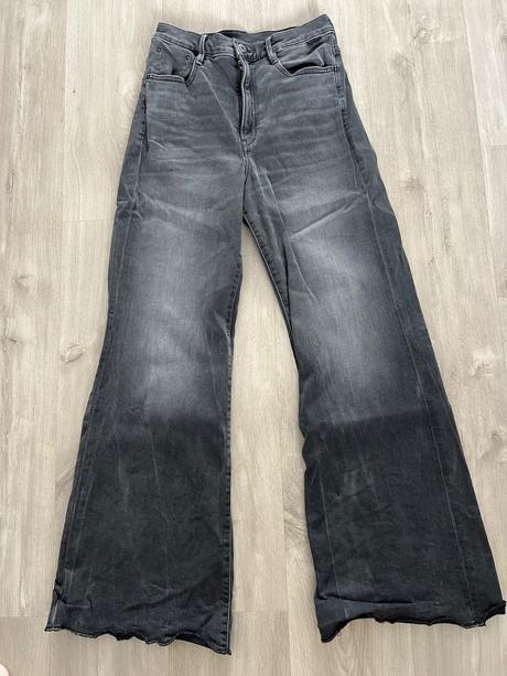 Dámske šedé široké rifle, g-star raw,s