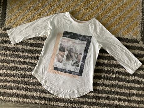 Krémové tričko 146/152, h&m,146