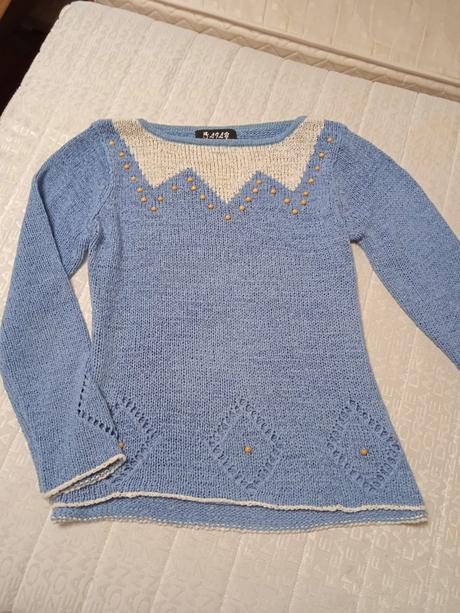 Modrý pulóver m / 38, m