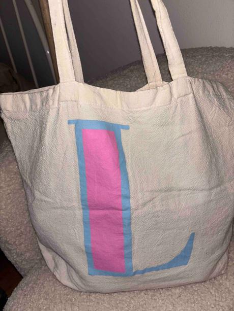 Plátená taška s menom l, 
