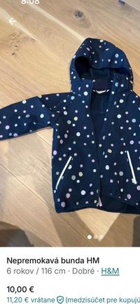 Nepremokava bunda hm, h&m,116