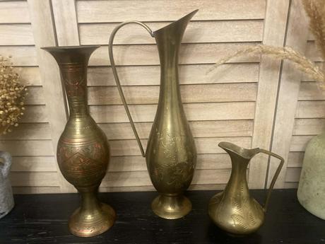 Mosadzná váza 35 cm, 