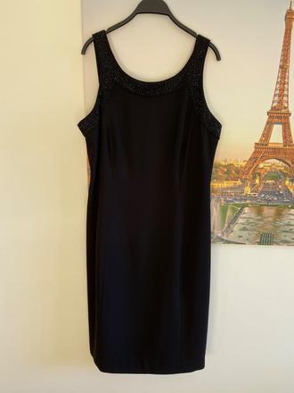 Elegantné čierne šaty talianskej zn. mariposa č.42, xl