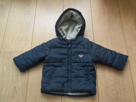 Tmavá modrá zimná bunda, f&f,68