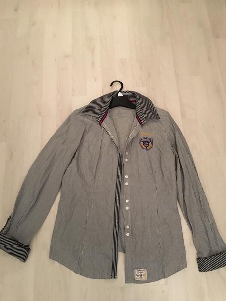 Košeľová blúzka s nášivkami, m