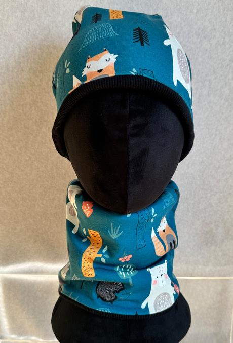 Set čiapka + nákrčník obojstranné,