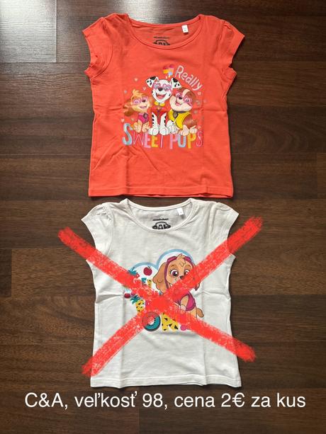 Tričká krátky rukáv, 98