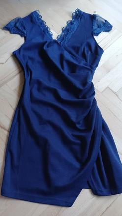 Mini šaty s čipkou, s