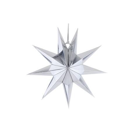 Dekoračná hviezda - strieborná - 30 cm, 
