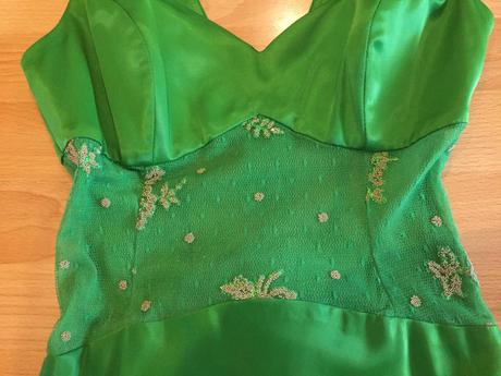 Retro saty v zelenej farbe, xs