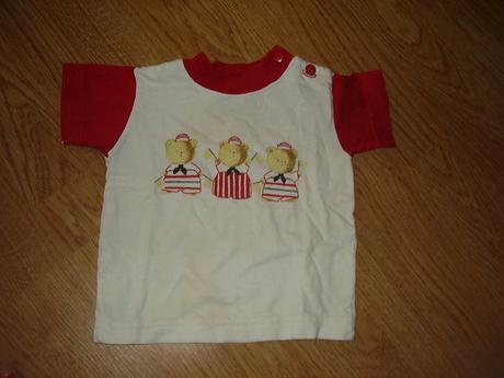 Pekne bielo - červene tričko, 62