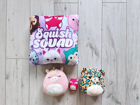Squishmallows plyšáci + vankúš, 
