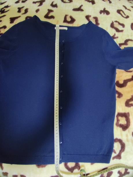 Modry tenky svetrik s 3/4 rukavom, znacka camaieu, camaieu,m