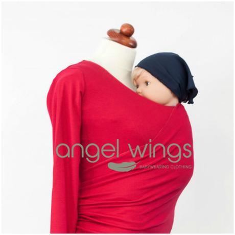 Zavinovací sveter angel wings červený, angel wings