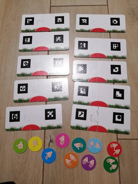 Papierové puzzle na učenie čísel,