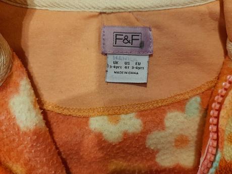 Flísová mikina s kvetinkami, f&f,104