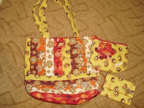 Handmade látková patchwork kabelka a peňaženka,