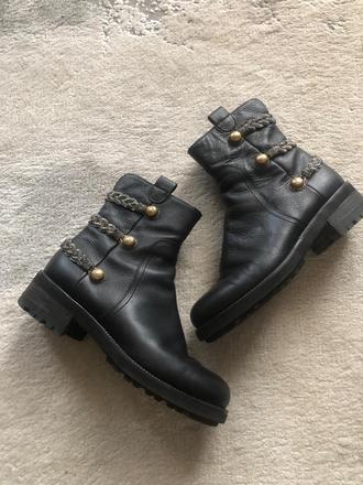 Čierne kožené čižmy, 36