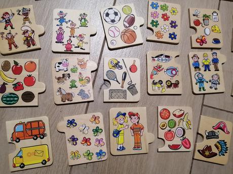 Drevené puzzle na učenie čísel,