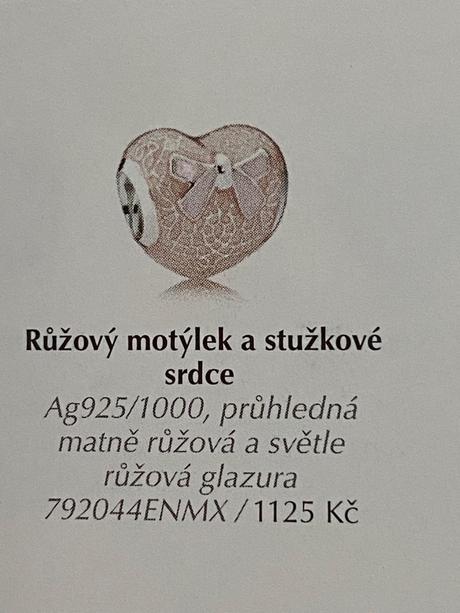 Pandora korálky srdiečka, pandora