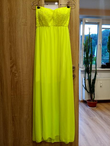 Neónovo žlté maxišaty, m