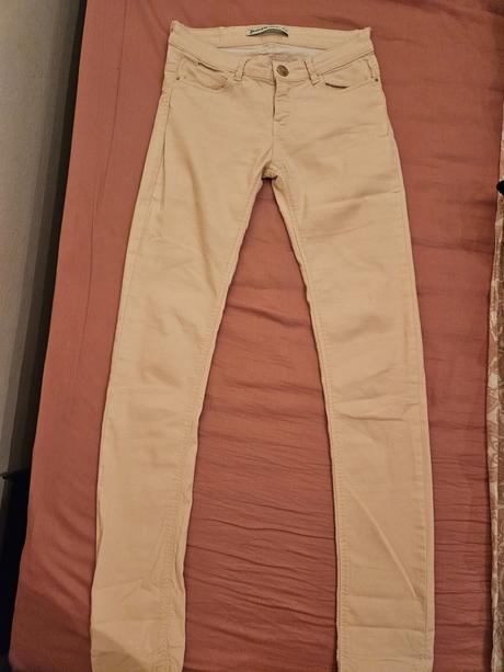 Dámske nohavice / rifle straidvarius bledorúžové, stradivarius,xs