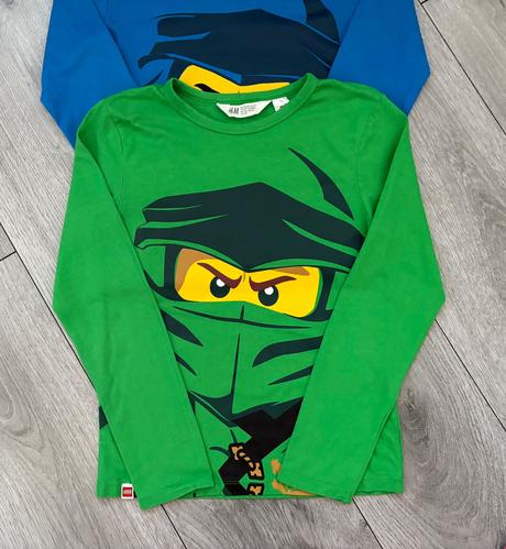 3x ninjago tričko veľ. 122/128, h&m,128