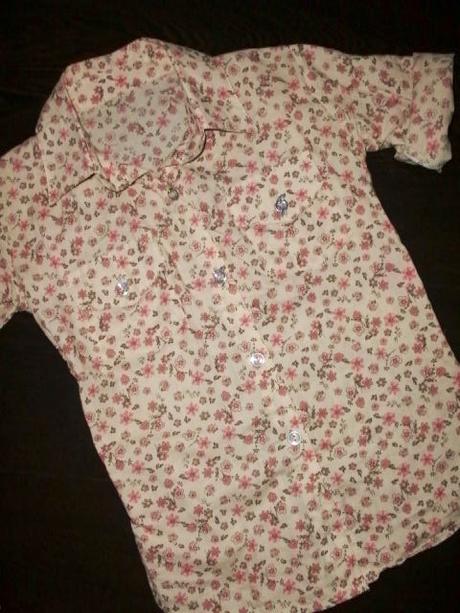 Kvetinková košieľka s roll-up rukávmi, 128