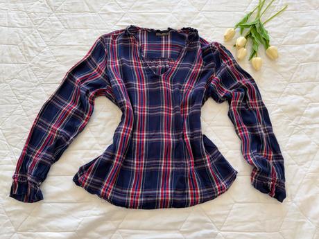 Štýlová káro blúzka c&a veľ. 42, c&a,42