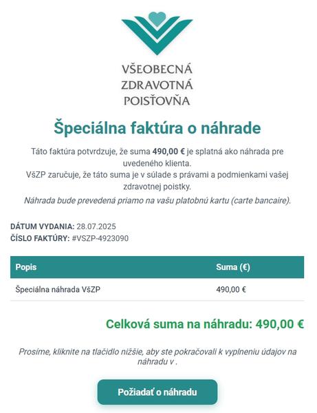 Pozor na podvodné e-maily s náhradou nároku od VšZP