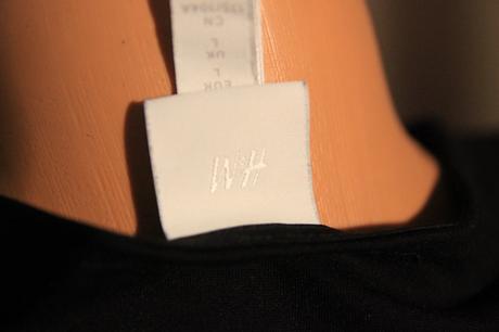 Čierny viskózový body top, h&m, l, h&m,l