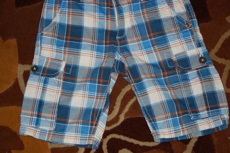 Kárované kraťasky s opaskom, c&a,128