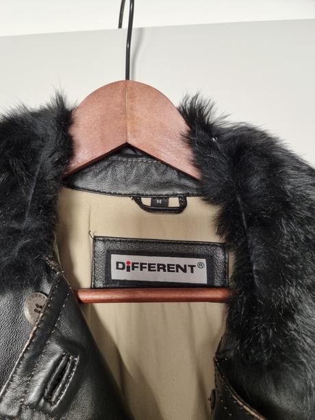 Predám kožený kabát different, m