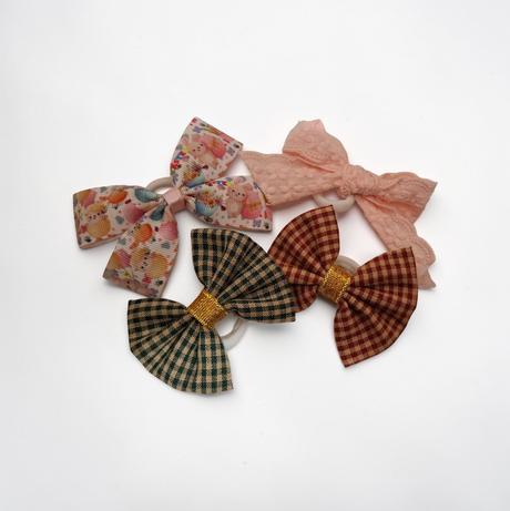 Balíčky mašiel na gumičke/štipce, 