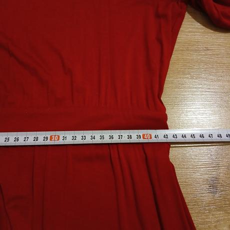 Červené šaty s dlhým rukávom, tchibo,44