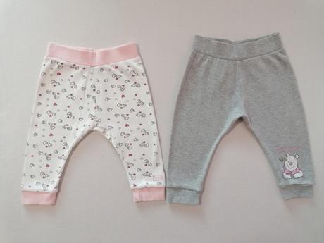 Teplaky biele srdieckove 74/80, disney,74