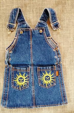 Šaty riflové - letné, veľ.98, 98